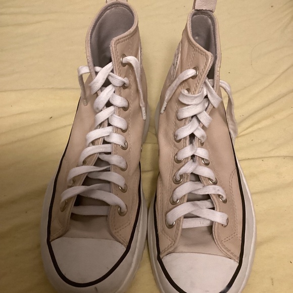 CONVERSE LEATHER SNEAKERS WITH SERRATED SOLE W 10/M8.5 - Picture 3 of 12